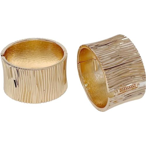 Bracelet Gourmette Doré Zebra - Bracelet En Laiton Avec Finition Plaquée Or 18 Carats - Bracelet Gothique Géométrique - Élégance Vintage Pour Fêtes, Cadeaux Spéciaux - Largeur 6 Cm, Un Xe, 6