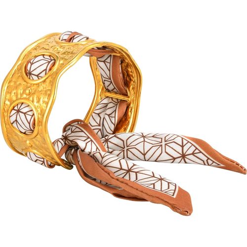 Bracelet Manchette Pour Femme Or - Amovible Réglable Acier Inoxydable Bracelets Manchette Creux Et Ruban Motifs De Géométriques,Large Bracelets Ouverts Doré Bijoux Cadeau Pour Femmes