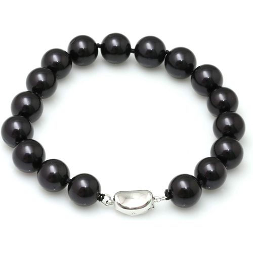 Bracelet De Perle Shell De Tahiti/Mers Bracelet Perles Coquillage Nacré Noir Bracelet Les Femme Mb0033z