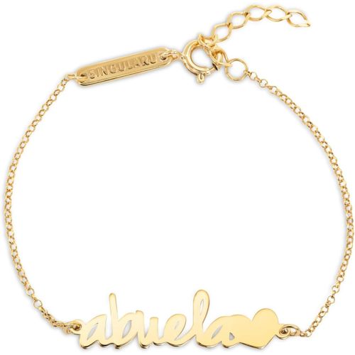 - Bracelet Abuela Heart - Bracelet En Argent 925 Avec Finition Or 18 Kt Ou Rhodium Et Motif Grand-Mère - Bijoux Pour Femmes - Diverses Finitions