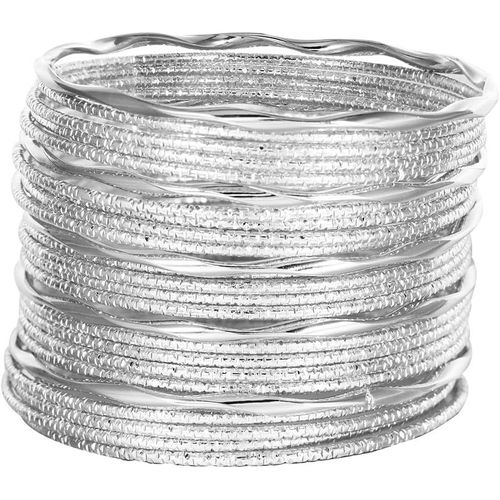 - Bracelet Indien Multi-Couches En Or - Manchettes Pour Femmes - Hommes - Bracelets Bohémiens Superposables Et Texturés Pour Femmes - Hommes