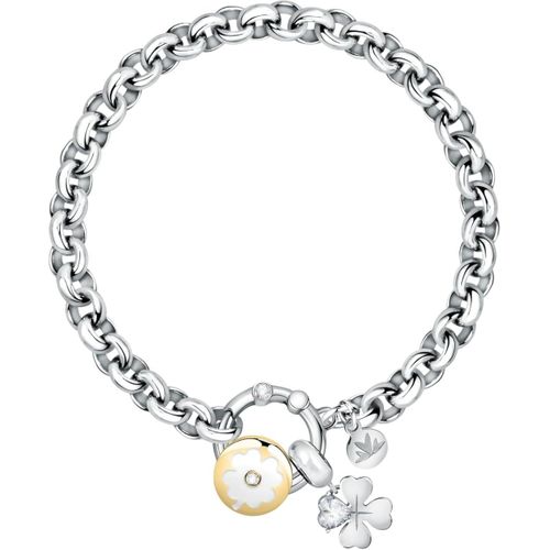 Drops Bracelet Femme, En Acier, Cristaux, Émail, Pvd Or Jaune - Scz1219
