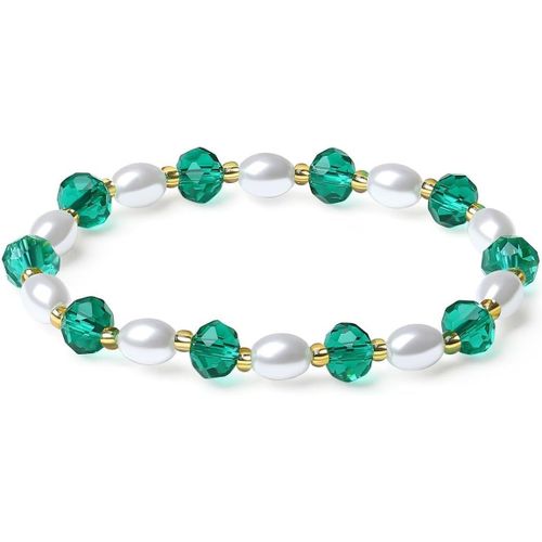 Bracelets Extensibles Faits À La Main Pour Femme Avec Perles En Cristal Autrichien À Facettes Multicolores