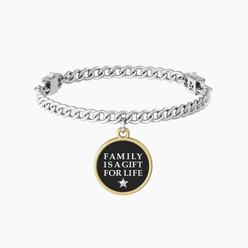 - Bracelet En Acier 316l Et Pvd Gold | Family, Taglia Unica, Acier Inoxydable, Non Applicable.