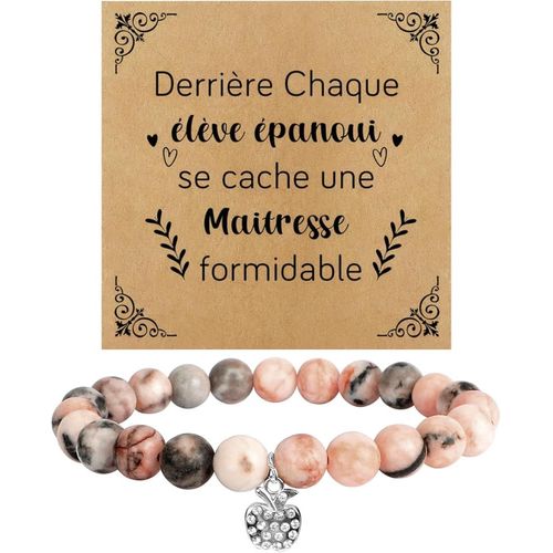 Cadeau Maitresse D'école Fin D'année,Cadeau Professeur,Cadeau Maitresse Noel,Cadeau Personnalisé Maitresse Bracelet,Cadeaux Maitresse Décole Fin Dannée,Cadeau Atsem Maîtresse Institutrice