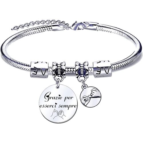 Bracelet Femme Cadeau Femme Cadeaux Pour Femme Petite Amie Soeur Camarade De Classe Maman Ami Bracelets Amitié Pendentif Conmerci Pour Être Toujours Cadeau De Rem De Diplôme De Noël (1), L,