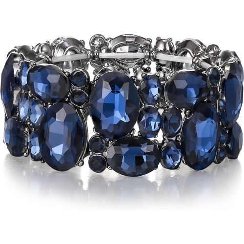 Bracelet Femme Strass Cristal Réglable Bracelet Élastique Bracelet Pour Mariage Prom Cocktail