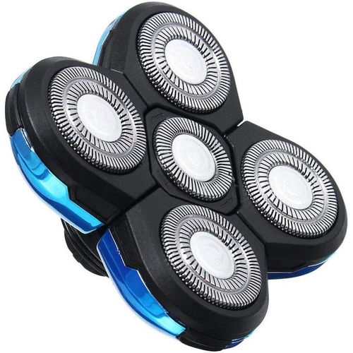 5 Têtes Barbe Cutter Remplacement Lame Électrique Rasoir Tête Installation Facile - Bleu, Free Size