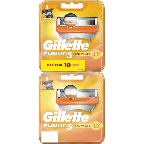 Fusion 5 Power Lames De Rasoir Homme, Pack De 10 Lames De Recharges, Ancienne Version