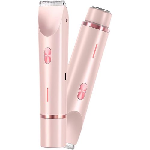 Rasoir Bikini Pour Femme À Double Tête Étanche Coupe Indolore Zones Privées Rechargeable Design Ergonomique Rose