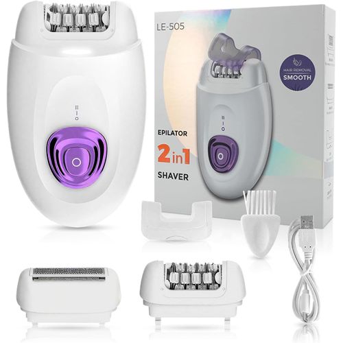 Rasoirs Électriques 2 En 1 Pour Femme, Épilateurs Rechargeables, Rasoirs Pour Jambes, Vi , Lèvres, Corps, Bikini, Avec Joli Emballage