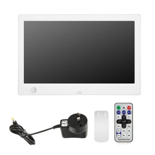 Cadre photo numerique a induction 10 pouces HD 1024 x 600, multilingue, format 16:9 (blanc AU (100-240 V))