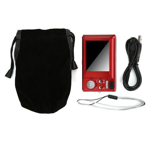 Appareil photo numerique 21 MP, ecran TFT 2,4 pouces, zoom 8x, batterie integree, pour enfants (rouge)