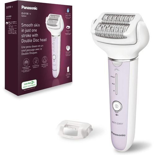 Checarzhn--No1-Es-Ey30-V503 Épilateur Wet Et Dry, Double Disque 60 Pinces, Tête Flexible Pivotante 90°, 3 Vitesses Et Led, 30 Minutes D'autonomie, Sans Fil, Épilateur, Violet