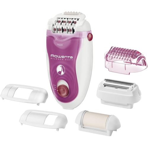Checarzhn--No1-Ep5660 Silence Soft Epilateur Épilation Silencieuse Pour Jambes Avec Technologie Micro-Contact, 7 Accessoires, 4, 8w, 220-240v, Violet/Blanc