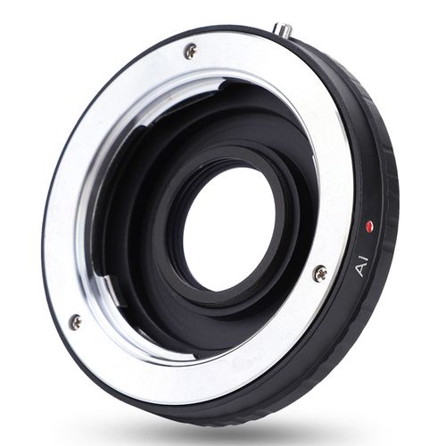 Bague d'adaptation pour appareil photo reflex numerique avec verre optique pour objectif Minolta MD (pour appareils photo Nikon a monture AI)