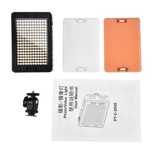 Lampe de remplissage video LED Tolifo pour appareil photo reflex numerique et camescope avec support de griffe porte-accessoire