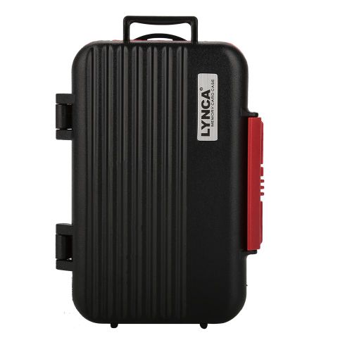 Etui de rangement antichoc pour cartes memoire, grande capacite, pour cartes CF, SD, TF (noir)