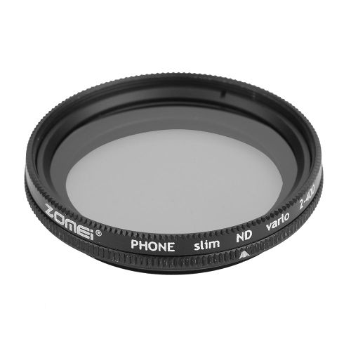 Filtre de camera pour telephone ZOMEI reglable a densite neutre ND 2-400 de 37 mm
