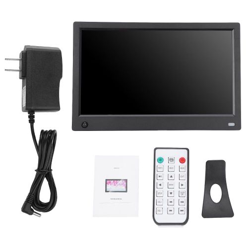 Cadre photo numerique multifonction HD 11,6 pouces avec lecteur d'album et capteur de mouvement, 110 V-240 V (noir, prise americaine)