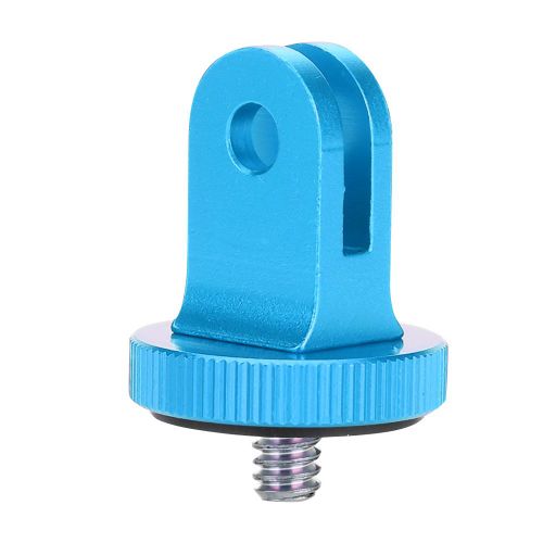 Adaptateur de montage pour mini trepied 1/4" en alliage d'aluminium (bleu)