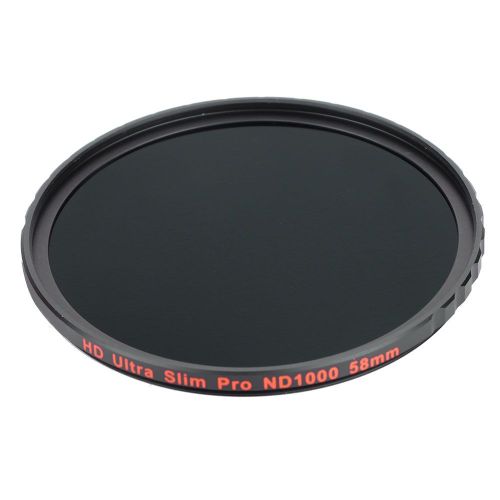 Filtre ND ND1000 a densite neutre multicouches en verre optique ultra-fin ZOMEI pour reflex numerique (58 mm)