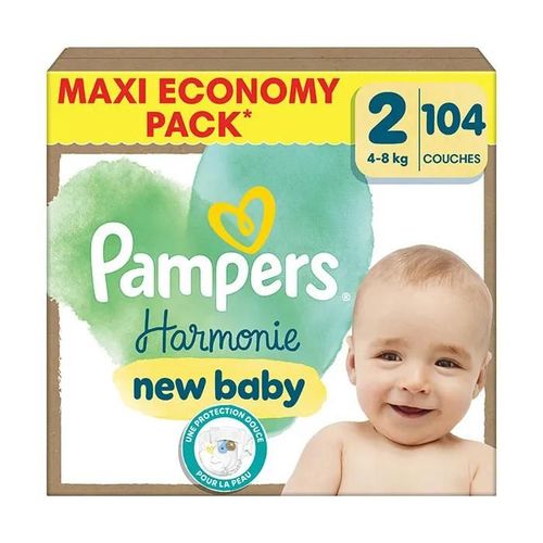 Pampers Harmonie Maxi Pack T3 (6-10 Kg) Avec Emballage Papier Recyclable.