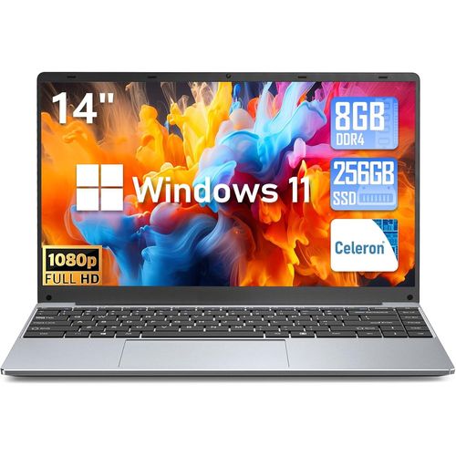CHECARZHN--NO1-Ordinateur Portable, N5095 (Fréquence Principale 2,9 Ghz), Pc Portable 8 Go De Ram 256 Go Ssd Win 11 Pro 14,1 Pouces Ips Fhd 1920 * 1080 Laptop, Convertible 180 °