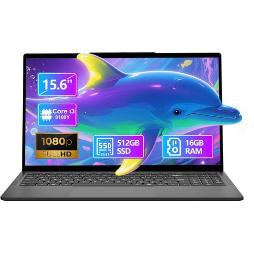 CHECARZHN--NO1-Ordinateur Portable 15,6"", Pc Portable 16Go Ram, 512Go Ssd,Core I3-8100Y (Jusqu'À 3,4 Ghz), Carte Graphique Uhd, Laptop Win 11 & Ecran 1080P, Wi-Fi 5 & Bt 5.0, Usb 3.0 * 3 & Type-C Et