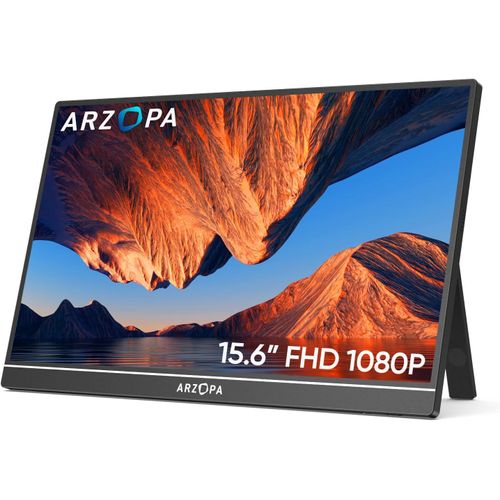 CHECARZHN--NO1-Écrans Portable 15,6"" 1920 X 1080 Fhd Ips Pour Ordinateur Portable Avec Béquille, Deuxième Écran Ultra Fin Pour Ordinateur Portable/Pc/Mac/Ps3/4/5/Xbox - Connectivité Usb C Et Hdmi - A