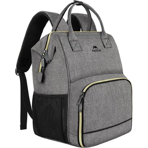 CHECARZHN--NO1-Sac À Dos Pour Ordinateur Portable, Sac À Dos De Pique-Nique 17 Pouces Pour Femmes Hommes, Sac À Dos À Glacière Avec Port Usb, Sac Isotherme Résistant À L'Eau Pour Homme Travail École,