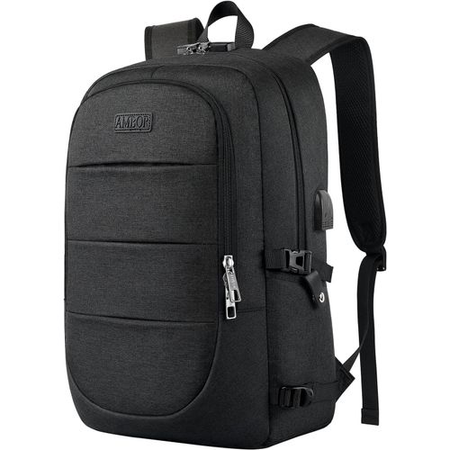 CHECARZHN--NO1-Sac À Dos Ordinateur Portable, Sac A Dos Grande Capacité Homme Femme Imperméable 17.3 Pouces Avec Usb Charging Port Sac A Dos Pc Portable Pour Loisir Noir