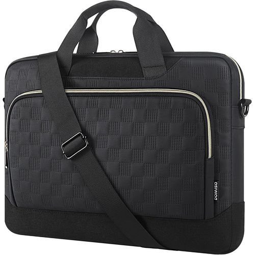CHECARZHN--NO1-17 Pouces Sacoche Pour Ordinateur Portable 17.3 Pouces Mallette Pour Ordinateur Portable 17 Pouces Hommes Femmes Affaires Bureau Travail Sacoche Ajustable Sac De Mes rie, Noir