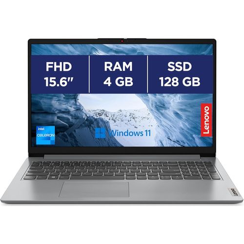 CHECARZHN--NO1-Ideapad 1 15Ijl7 - Ordinateur Portable 15.6'' Fhd (Intel Celeron N4500, Ram 4Go, Emmc 128Go, Intel Uhd Graphics, Windows 11 Home S Mode, Microsoft 365 Personal) Clavier Azerty Français