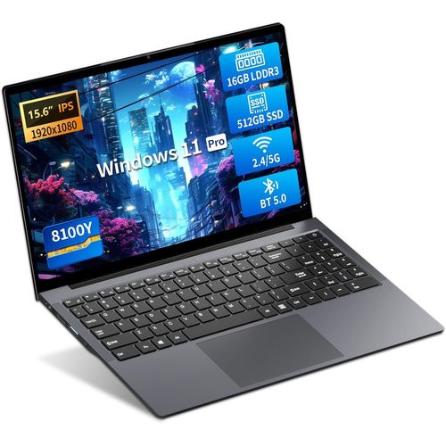 CHECARZHN--NO1-Ordinateur Portable 15.6 Pulgadas, Win 11 Pc Portable Core I3-8100Y Procesador, Pc Portable 16Gb Ram 512Gb Ssd, Laptop 1920*1080 Ips Fhd Écran, Type-C+Tf Card Slot+Usb3.0+Mini-Hdmi+Bt5