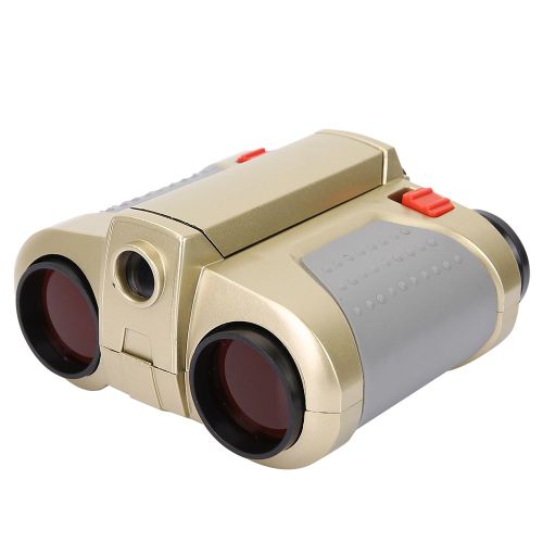 Jumelles portables pliables 4x30, telescope de nuit, jouet d'exterieur pour enfants avec film rouge clair