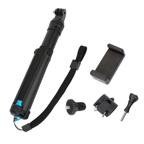 Perche a selfie Telesin 20-90 cm pour GoPro Hero 7 6 5 4 YI 4K, clip pour telephone