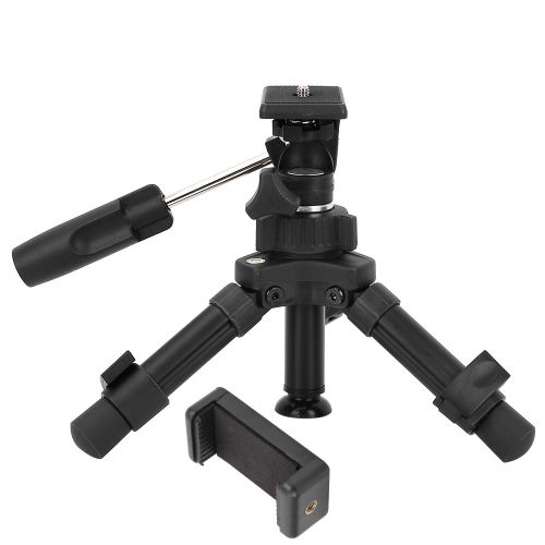 Mini trepied de table pliable et portable pour appareil photo reflex, fixation a vis de 6,35 mm, tete spherique amovible