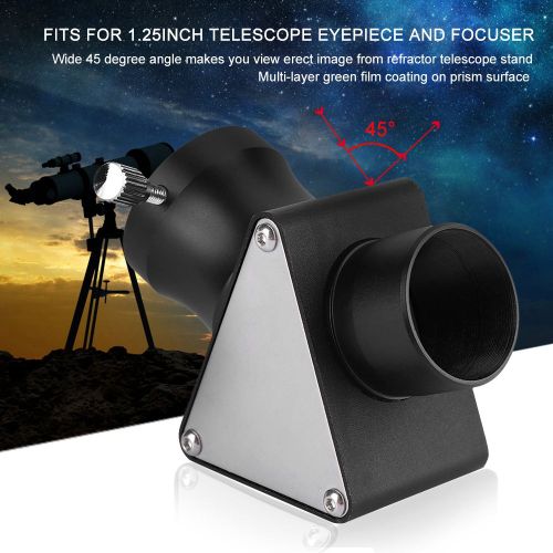 Telescope astronomique a lentille verticale a 45 degres de 1,25 pouce, accessoires universels