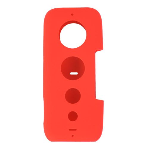 Etui de protection en silicone souple, anti-poussiere et antiderapant, pour camera Insta360 One X (rouge)