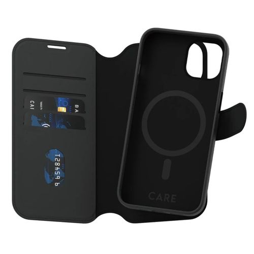 CARE by PanzerGlass Étui de télephone portefeuille Tango 2 en 1 avec MagSafe iPhone 14 / 13 Black