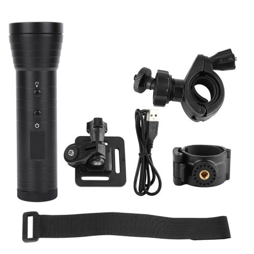Camera de sport d'exterieur HD WS11 avec vision nocturne et lampe torche 8 LED haute luminosite