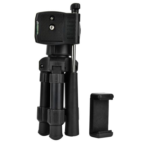 Mini trepied pliable et portable en alliage d'aluminium avec poignee a rotule pour appareil photo et telephone portable