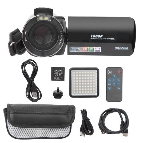 Camera video numerique HD 1080p 18x 30mp, ecran LCD 3 pouces, avec eclairage LED