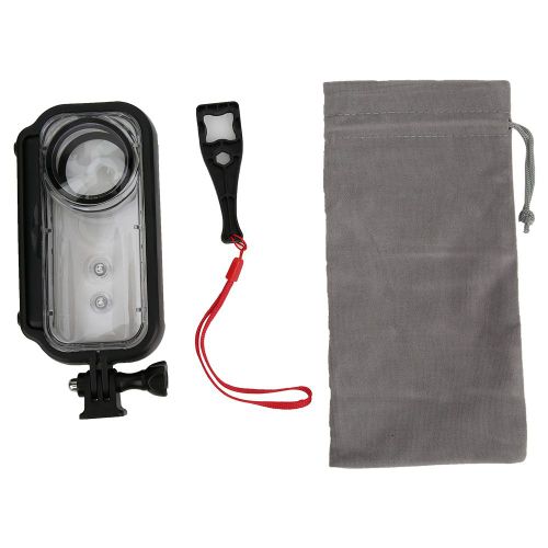Boitier de protection en plastique transparent et etanche pour camera de sport Insta 360 ONE X, 30 m