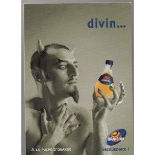 Carte Postale Theme Boissons Divin... Orangina - A La Pulpe D'Orange - Secouez Moi