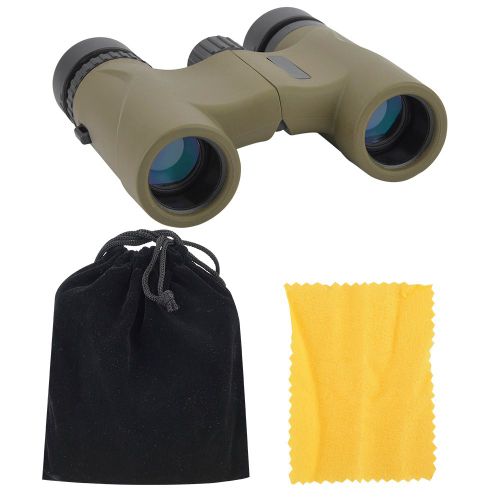 Jumelles portables a tube droit 10x22, telescope d'exterieur haute definition (couleur sable)