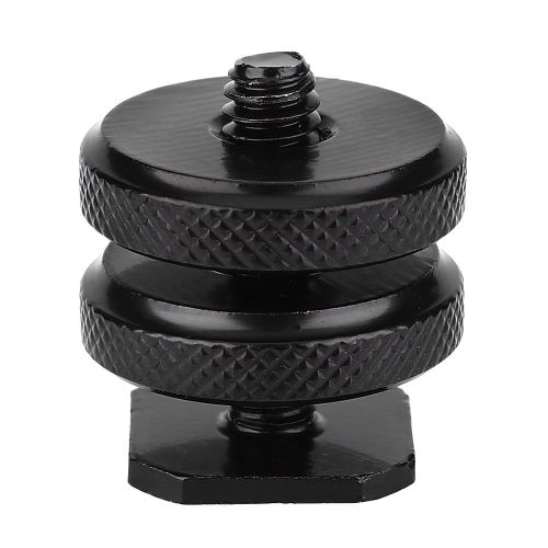Adaptateur de griffe porte-accessoire pour flash double couche a vis pour trepied 1/4