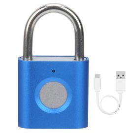 Cadenas intelligent a empreinte digitale, antivol, sans cle, chargement USB, pour valises, casiers, armoires