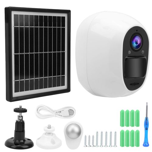 Camera WiFi 1080P 3,3 W, panneau solaire, IR-CUT, vision nocturne, detection de mouvement, surveillance, etancheite IP66